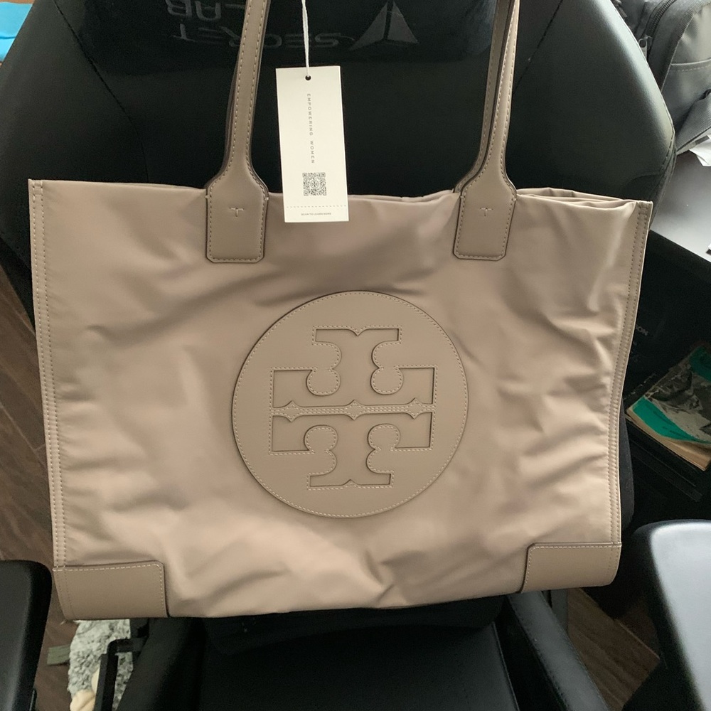 Tory Burch large Ella tote brand new with tags, tan color